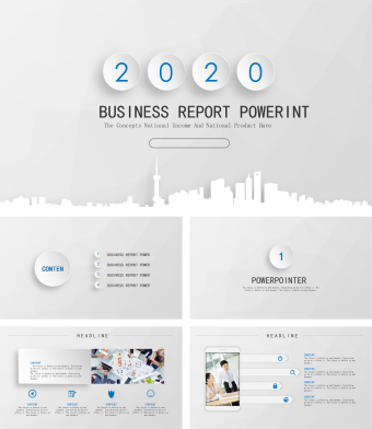 简约英文商务PPT