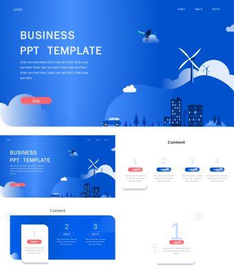 工作汇报-插画简约-多色