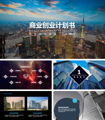 气派商业创业计划书PPT模板