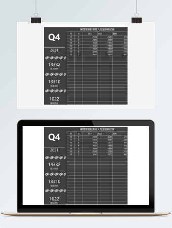 财务收入支出明细记账