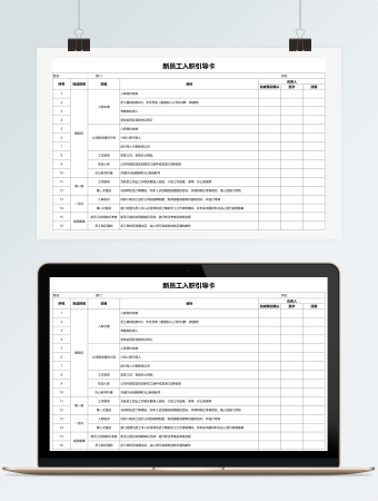 新员工入职引导卡