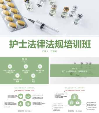 护士法律法规培训班PPT模板
