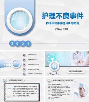 护理改护理不良事件的分析与防范PPT模板