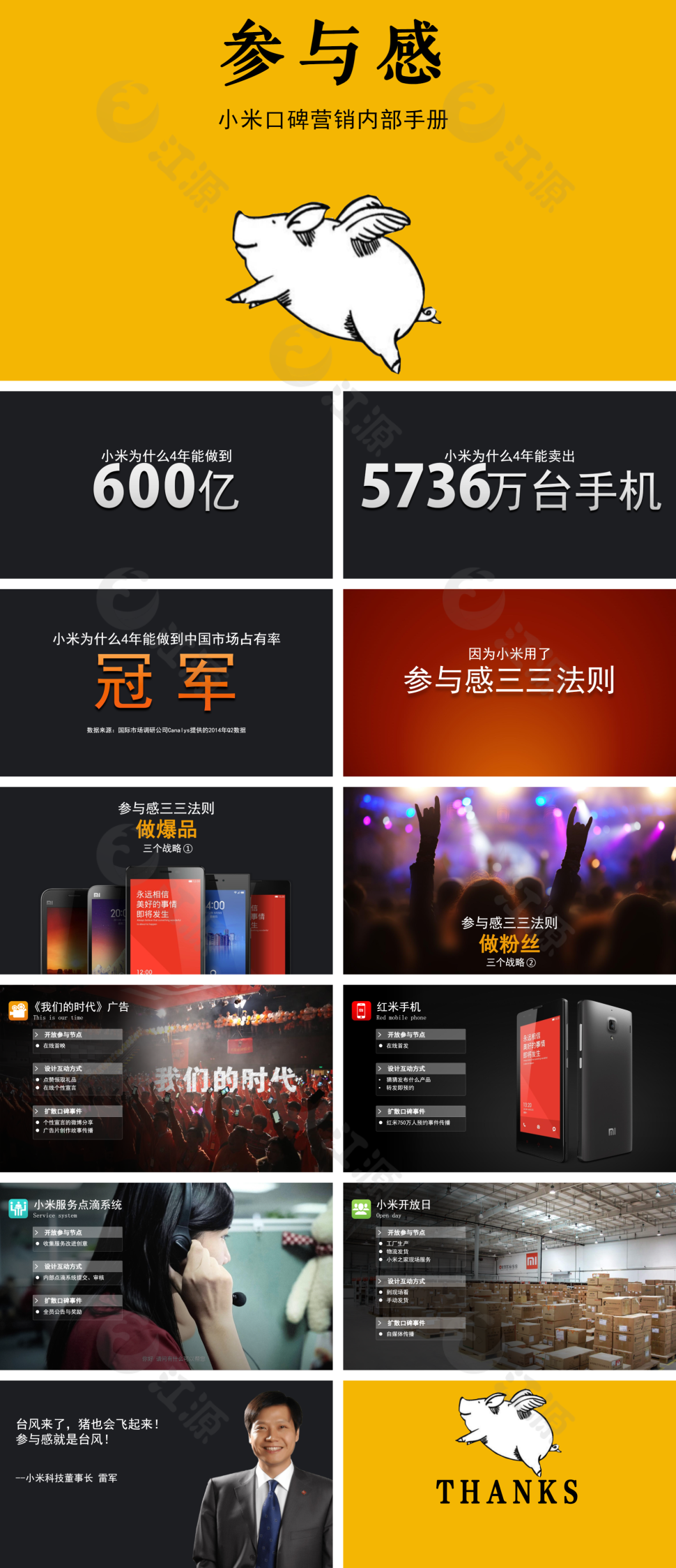 读书笔记参与感PPT作品