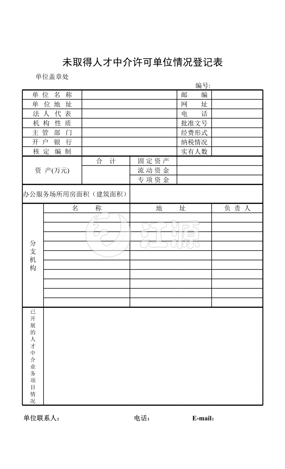 人才中介许可证