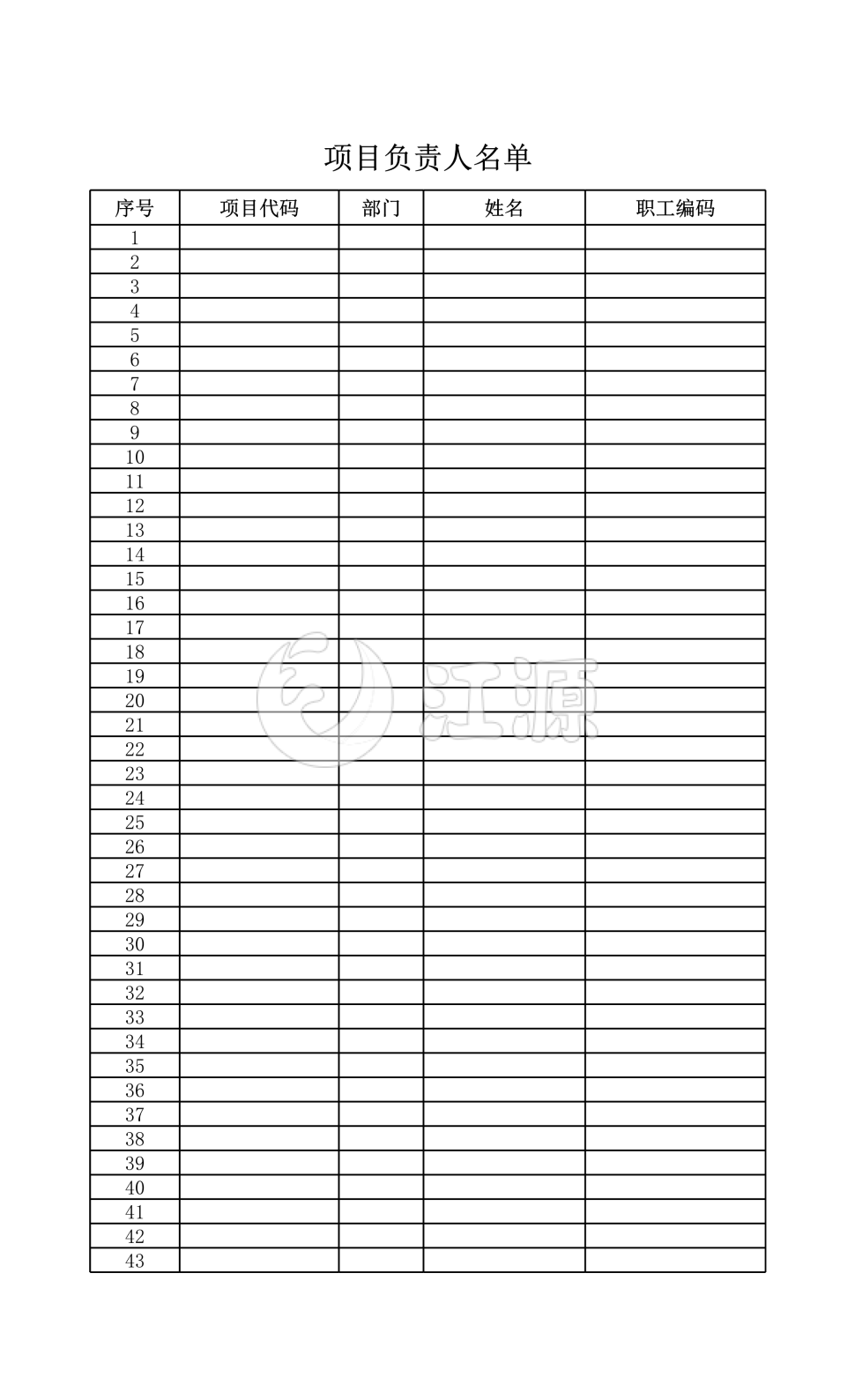 项目负责人名单