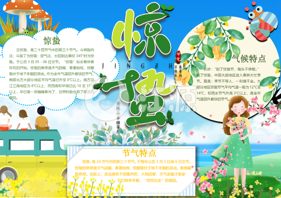 油菜花版惊蛰小报