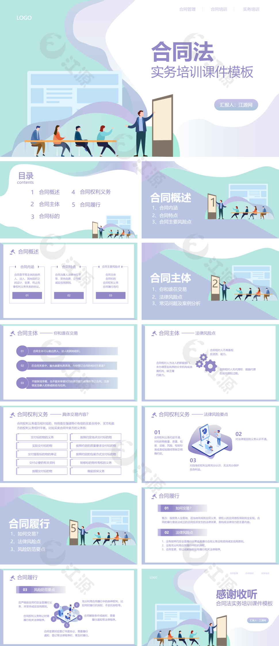 合同法实务培训课件PPT模板