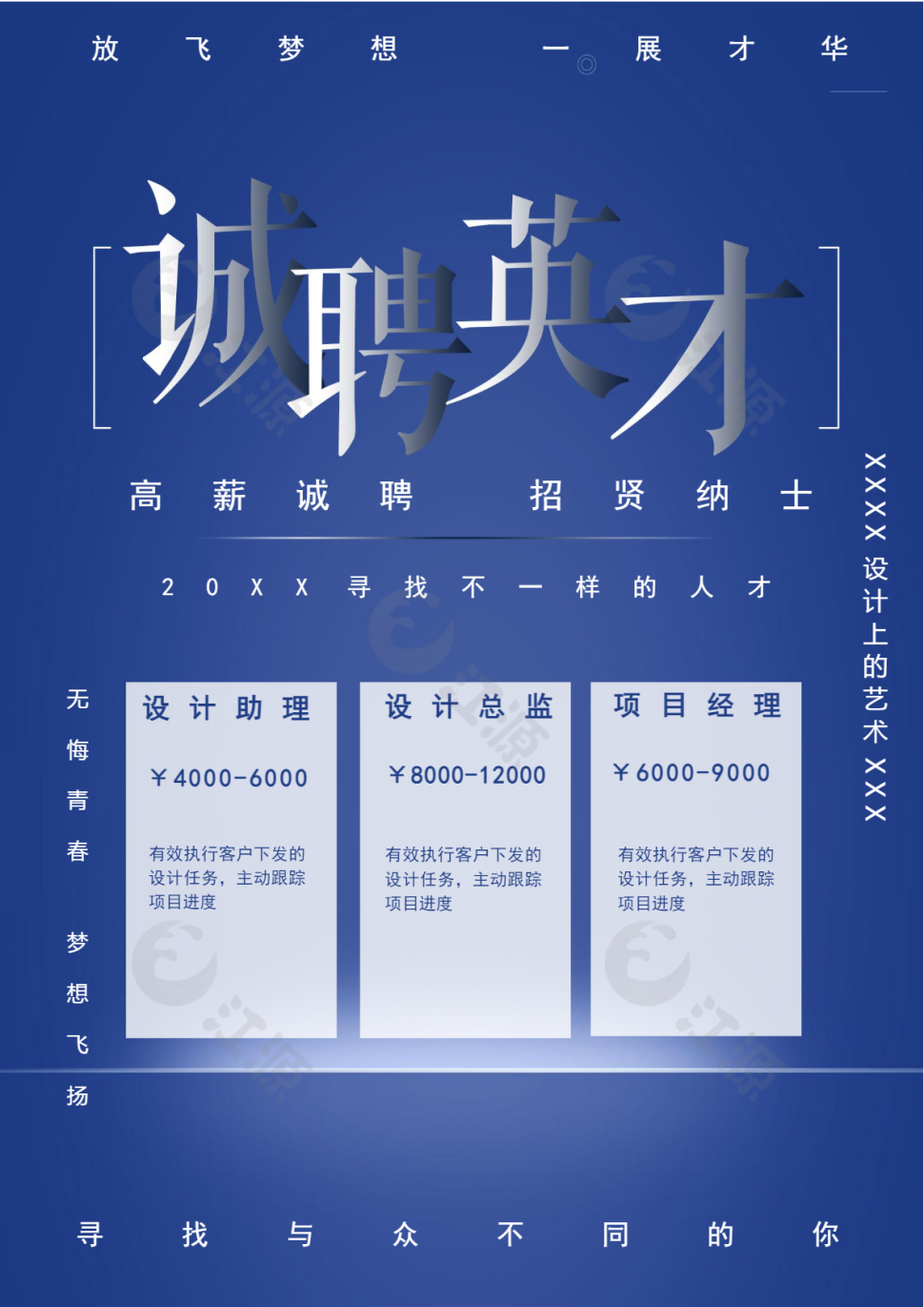 诚聘英才招聘海报