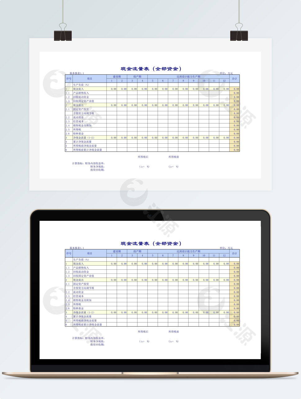 企业建设项目报表excel表格模板