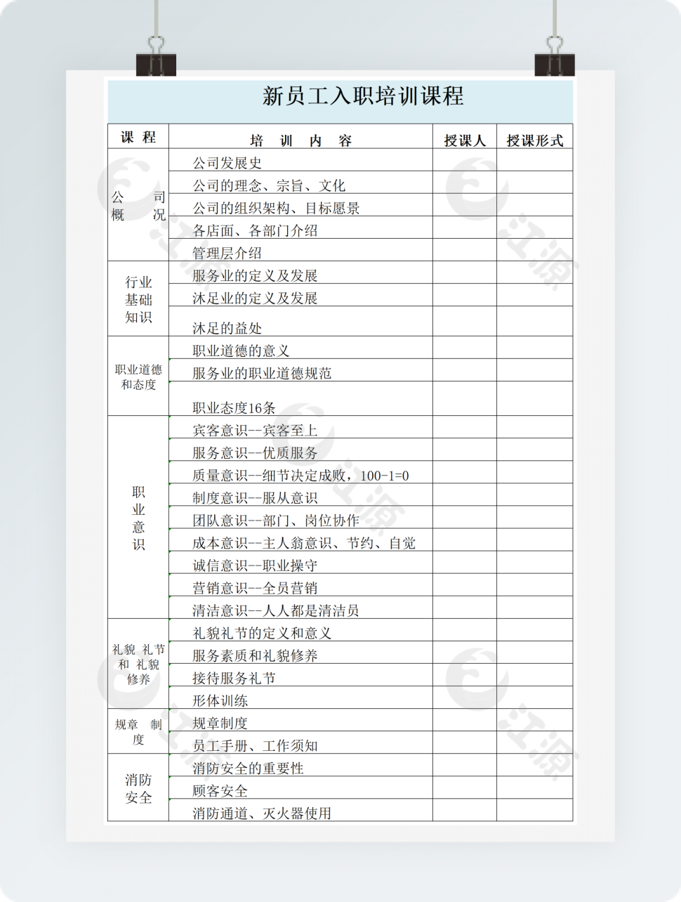 新员工入职培训课程