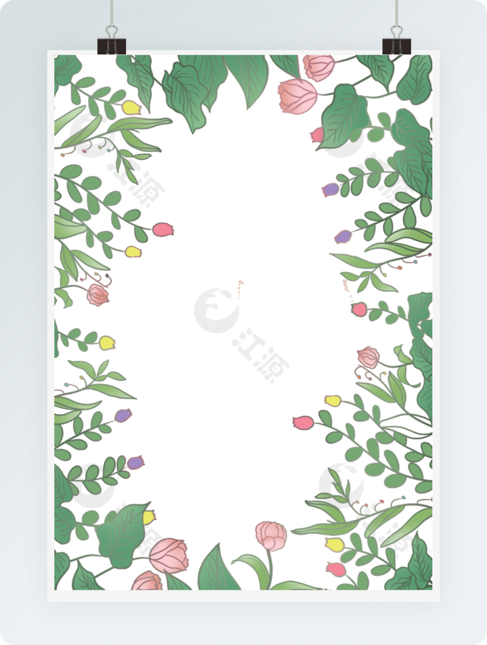 花卉风景信纸Word信纸模板