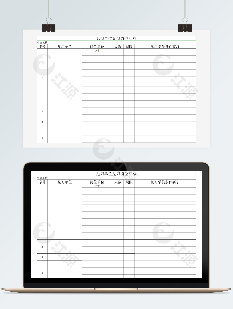 见习单位见习岗位汇总