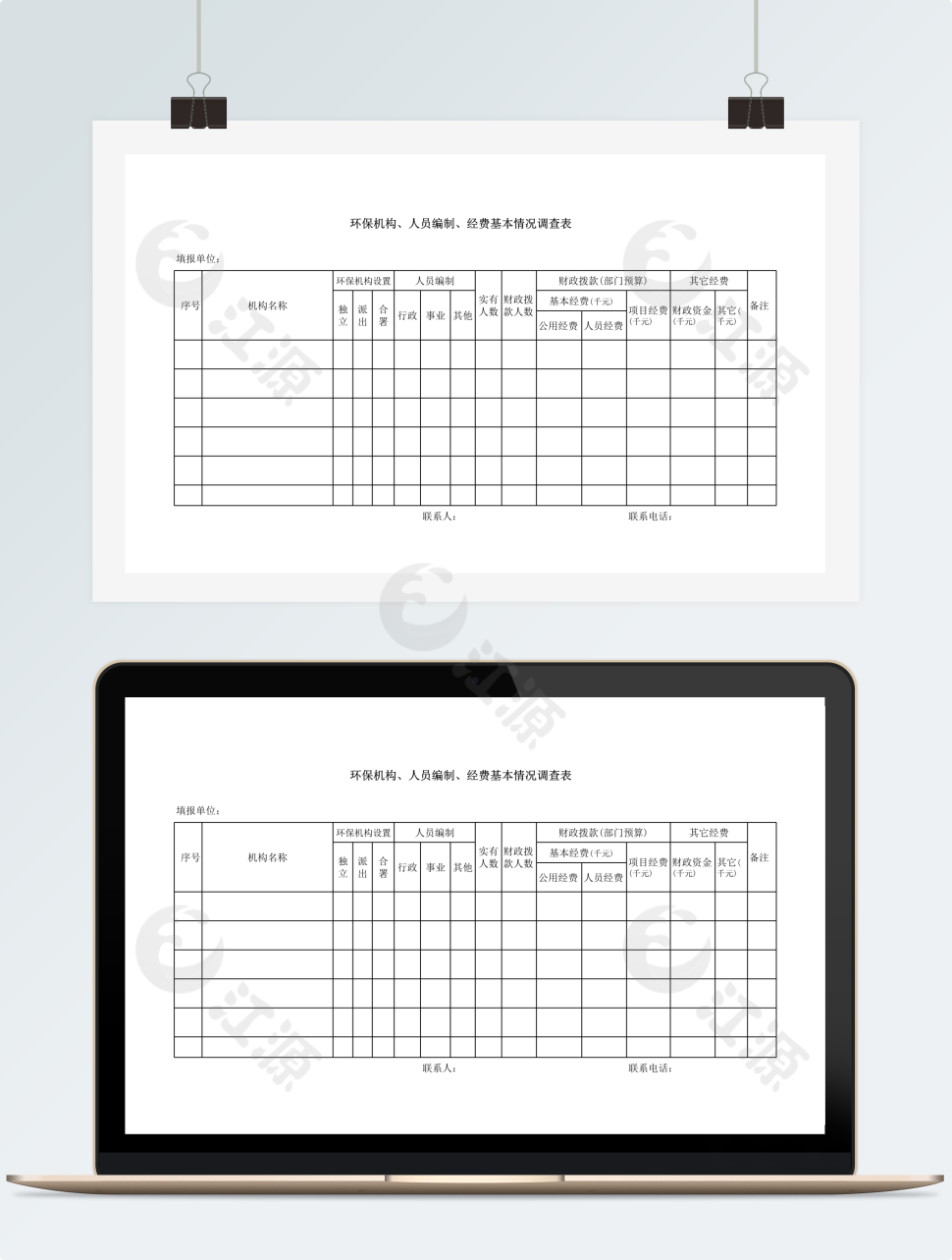 环保机构、人员编制、经费基本情况调查表