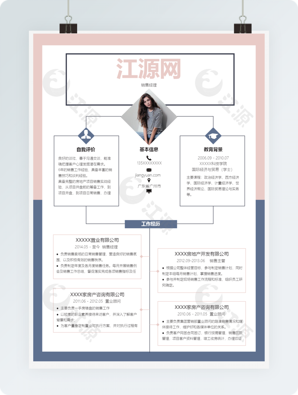 销售经理求职个人简历模板